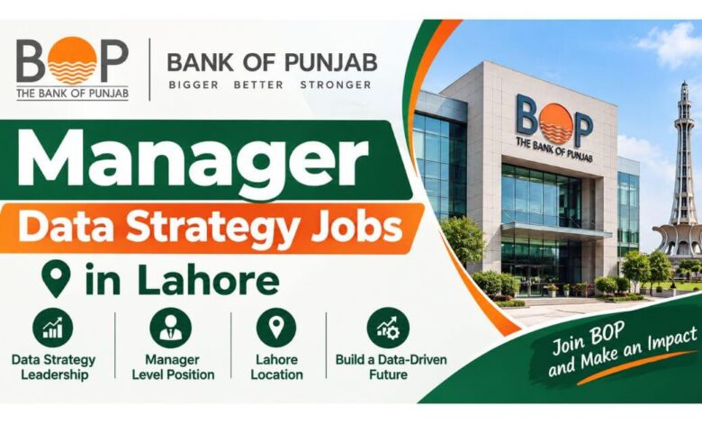 Bank of Punjab Manager Data Strategy Jobs in Lahore