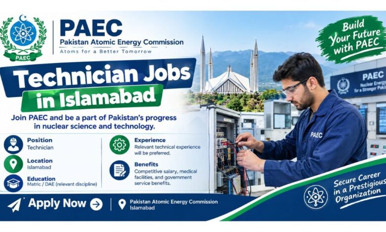 PAEC Technician Jobs in Islamabad